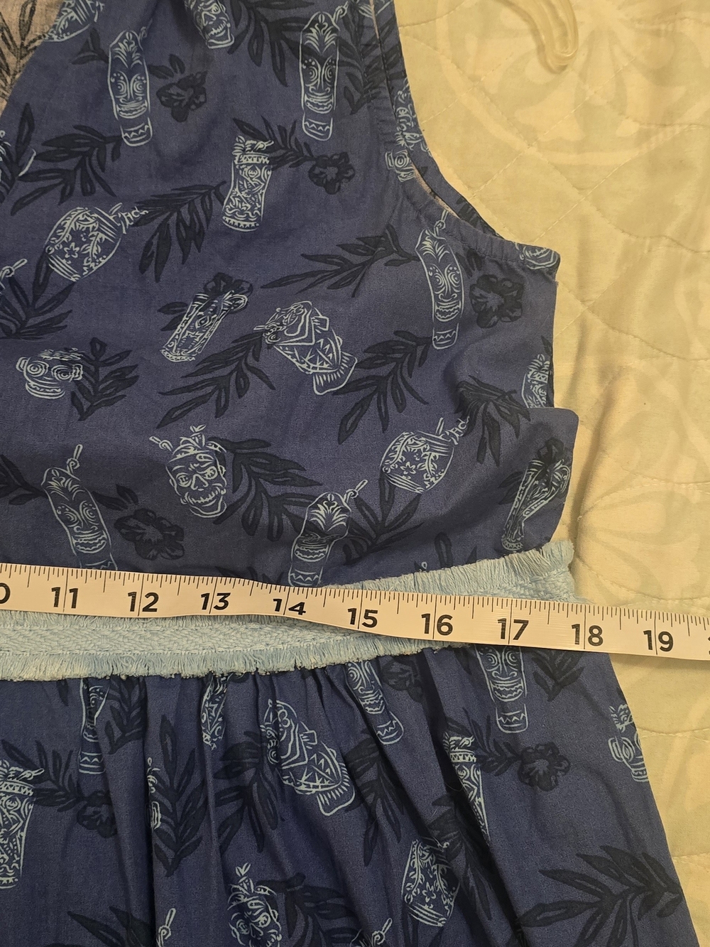 Disney Parks Trader Sam's Blue Tiki Grotto Printed Cotton Maxi Dress, XS - Picture 16 of 16